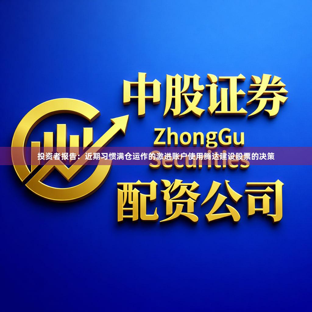 投资者报告：近期习惯满仓运作的激进账户使用腾达建设股票的决策