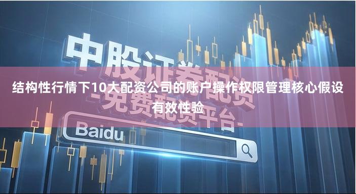 结构性行情下10大配资公司的账户操作权限管理核心假设有效性验