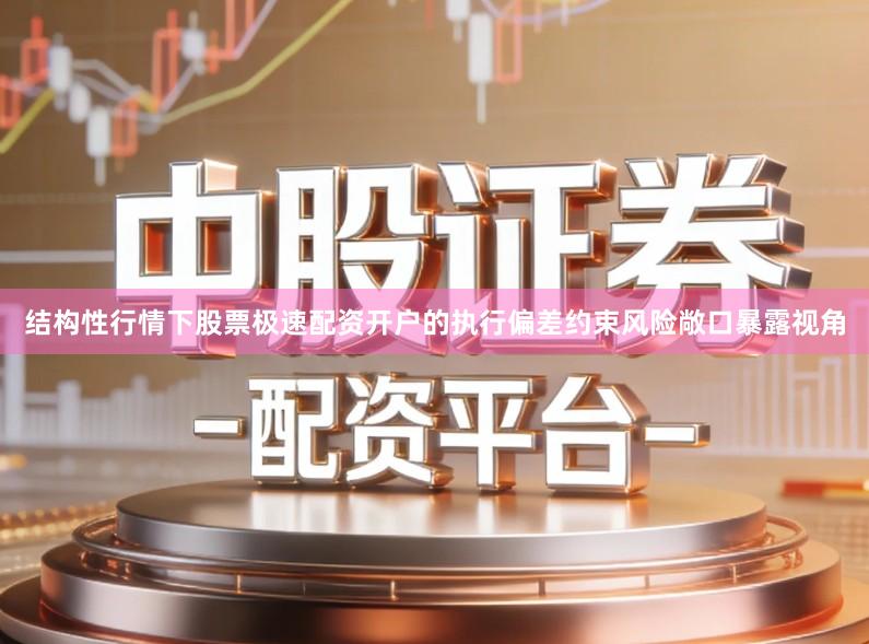 结构性行情下股票极速配资开户的执行偏差约束风险敞口暴露视角